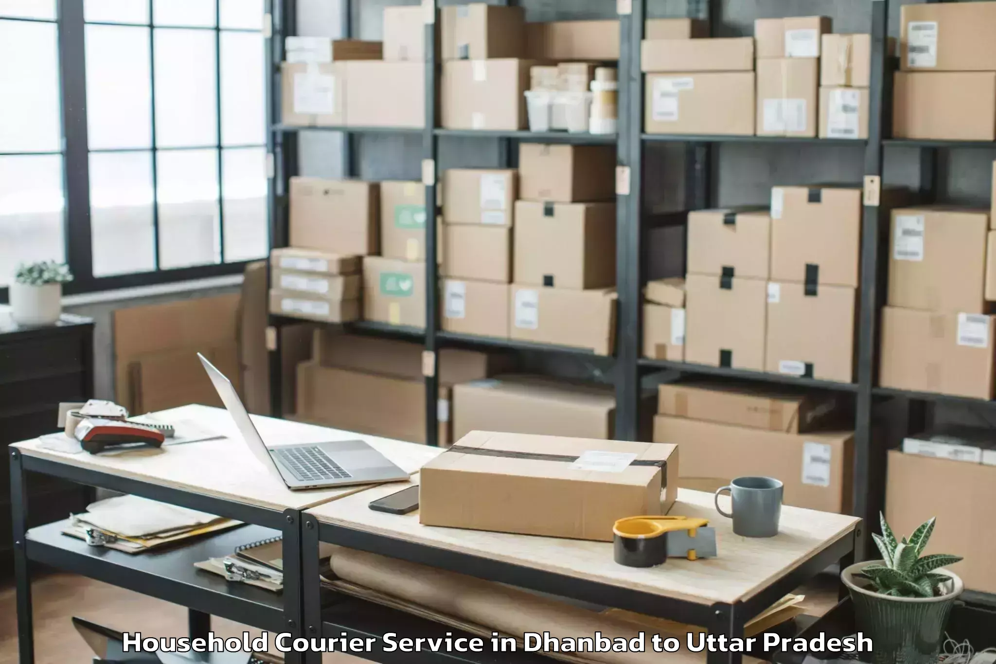 Get Dhanbad to Khadda Household Courier